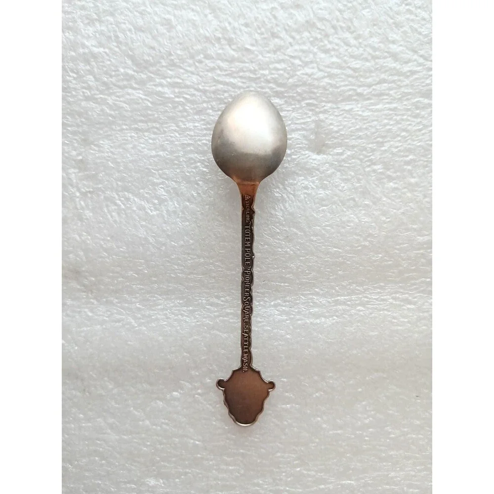 Antique Sterling Seattle Totem Pole Spoon Mt Rainier Bowl Early 1900s